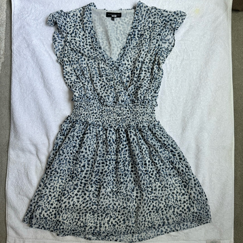 EUC Slate & Willow Faux Wrap Mini Dress M